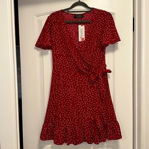 Relipop Surplice Dress Size M Red - Never Worn With Tags